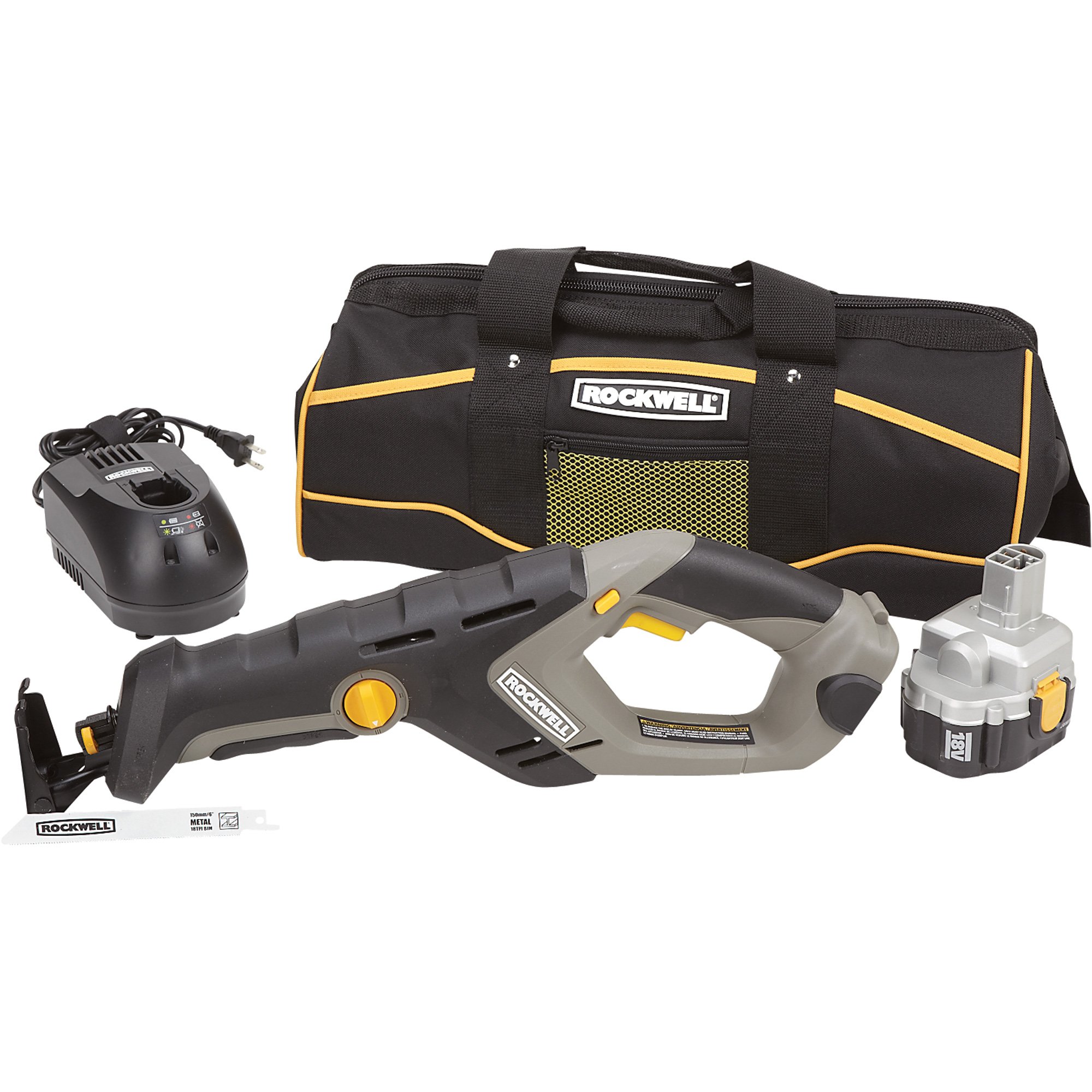 Rockwell Cordless Reciprocating Saw — 18 Volt, Model# RK2802K